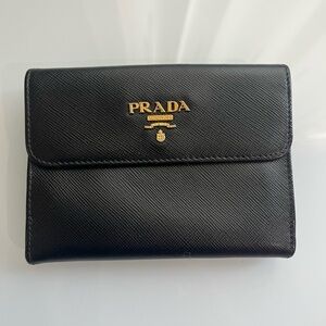 PRADA BLACK SAFFIANO LEATHER WALLET